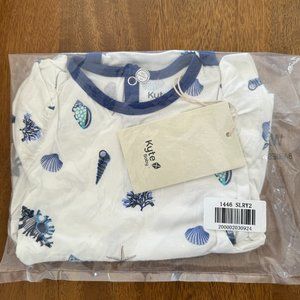 NWT Kyte Baby Twirl Bodysuit Dress in Royal Shell / 3-6 months